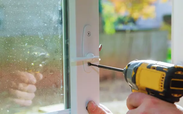 Fitting a new handle and lock to a door