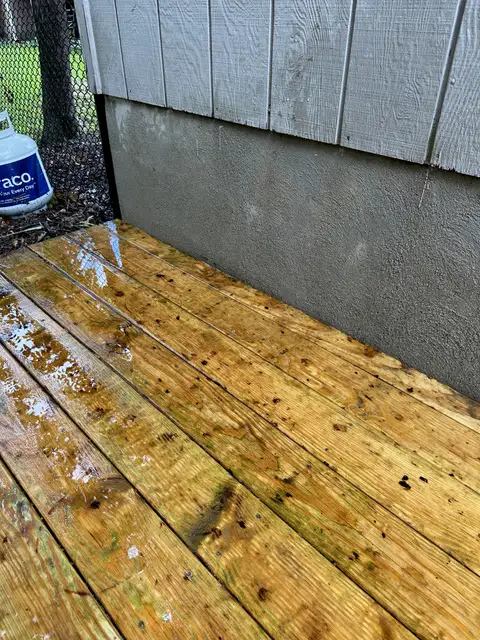 Deck and Retaining Wall after