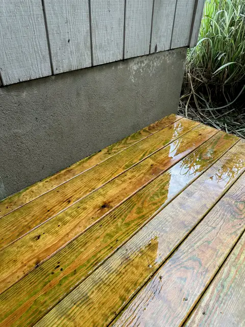 Deck and Retaining Wall after