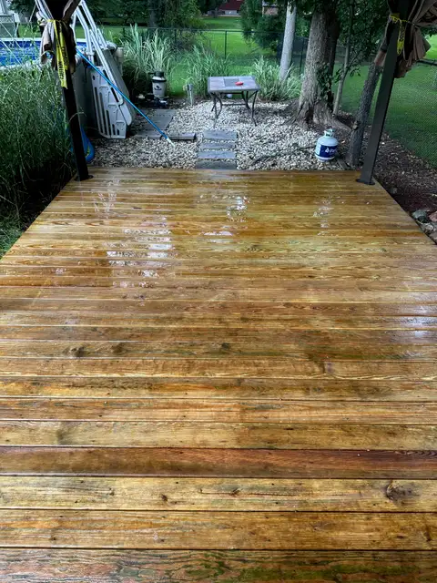 Deck and Retaining Wall after