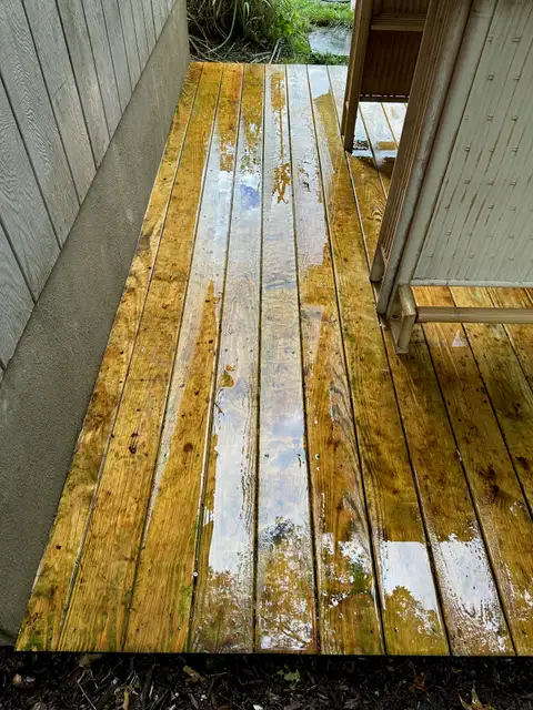 Deck and Retaining Wall after