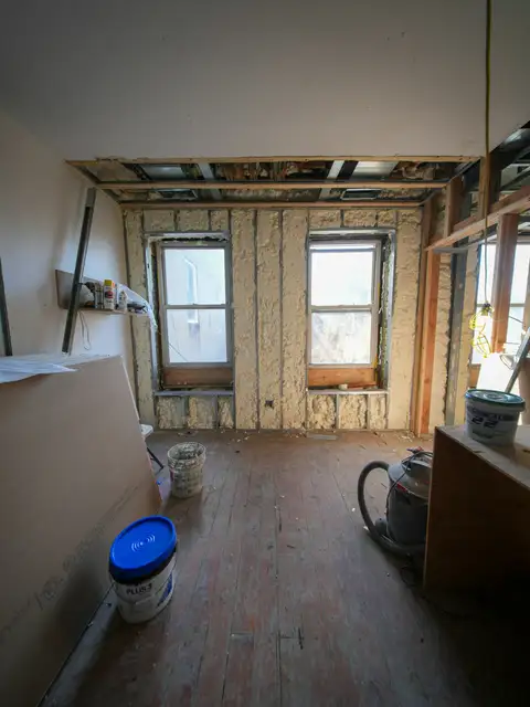 House interior with new sheetrock hung and taped
